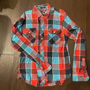 Rue 21 Carbon Plaid Button Down Medium